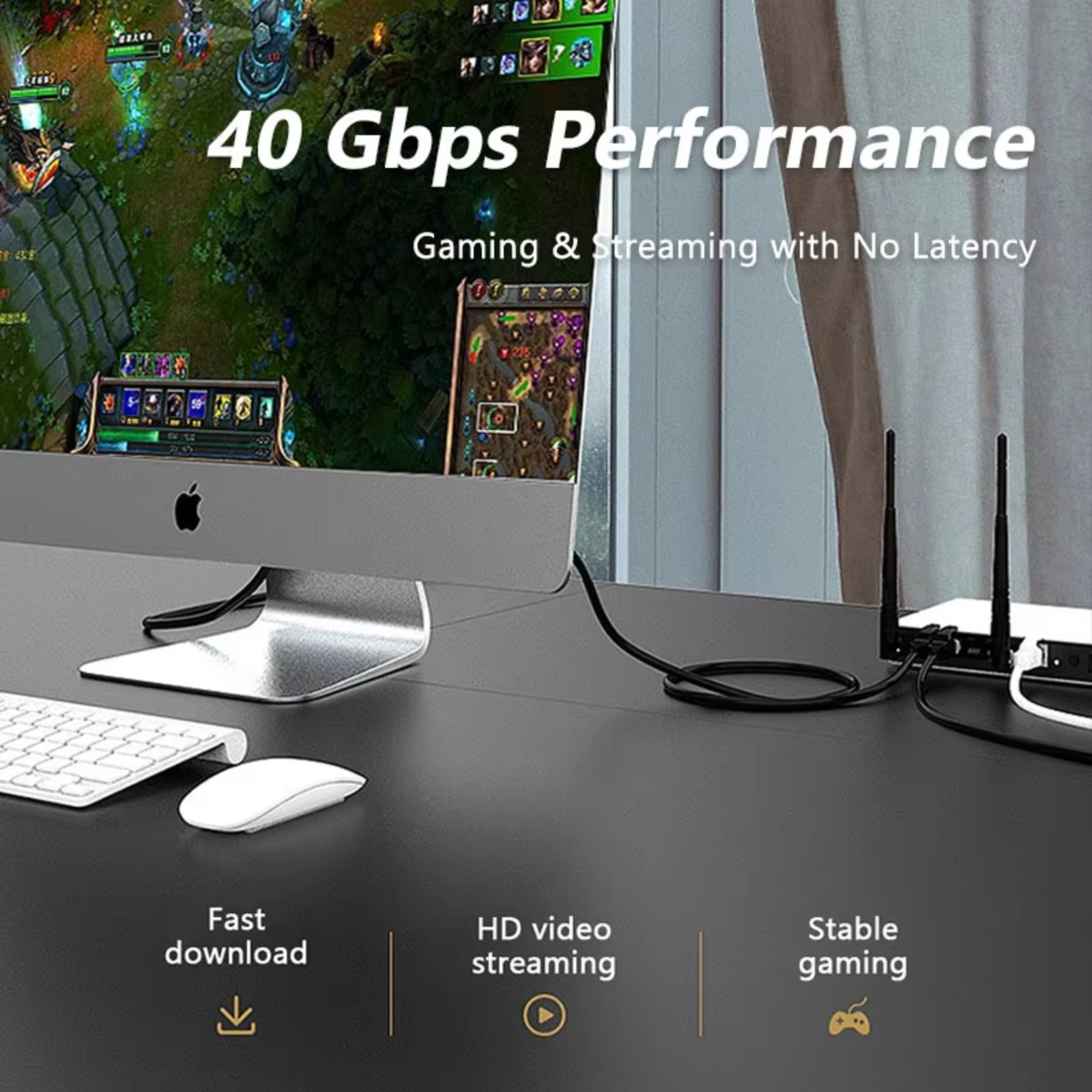 Кабель ZoeRax CAT8 Ethernet 24AWG 40 Гбит/с 2000 МГц, сверхпрочный, высокоскоростной, гигабитный, SFTP, сетевой, интернет-кабель для локальных сетей, наружный и внутренний