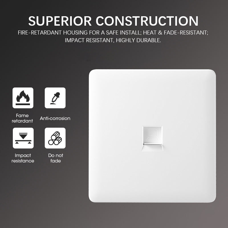 Лицевая панель ZoeRax Ethernet с одним портом/двумя 2-канальными розетками RJ45 для кабеля Ethernet, настенная сетевая розетка, 86 x 90 мм