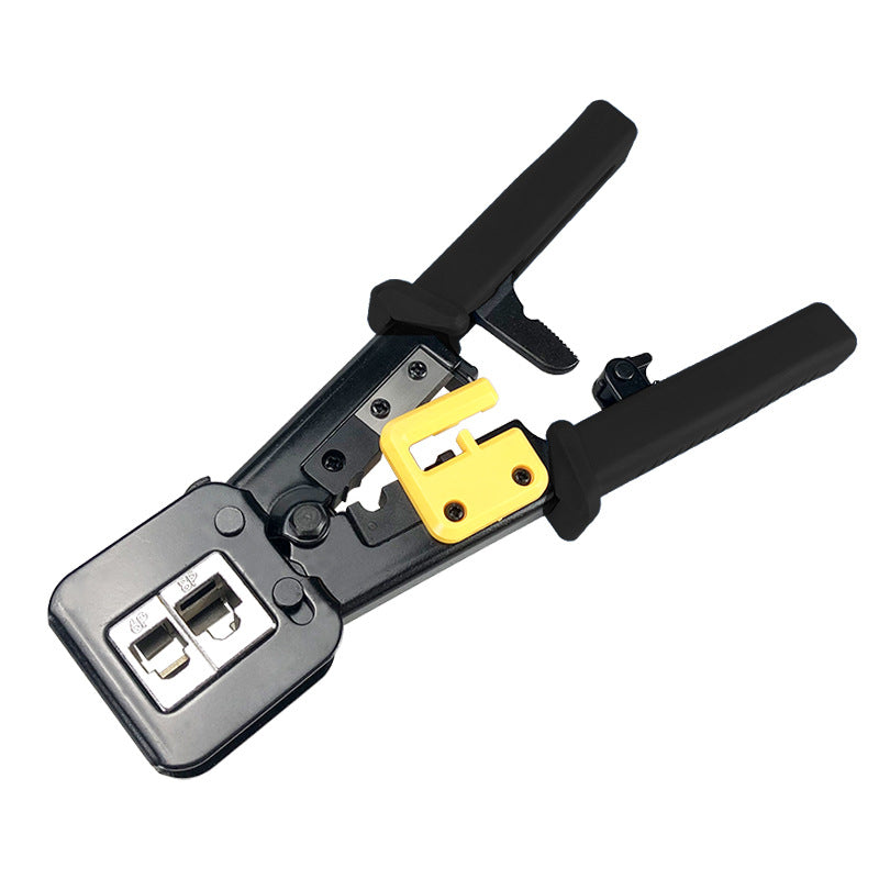 ZoeRax RJ45 Crimp Tool Pass Through Cat5 Cat5e Cat6 Crimping Tool for RJ45/RJ12 Regular and End-Pass-Through Connectors