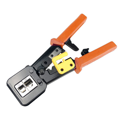 ZoeRax RJ45 Crimp Tool Pass Through Cat5 Cat5e Cat6 Crimping Tool for RJ45/RJ12 Regular and End-Pass-Through Connectors