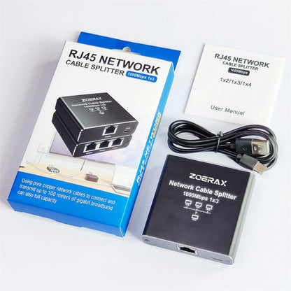 ZoeRax RJ45 분배기 1~2/3/4 이더넷 어댑터 인터넷 네트워크 케이블 연장기 RJ45 커플러 PC 노트북 TV 박스 라우터