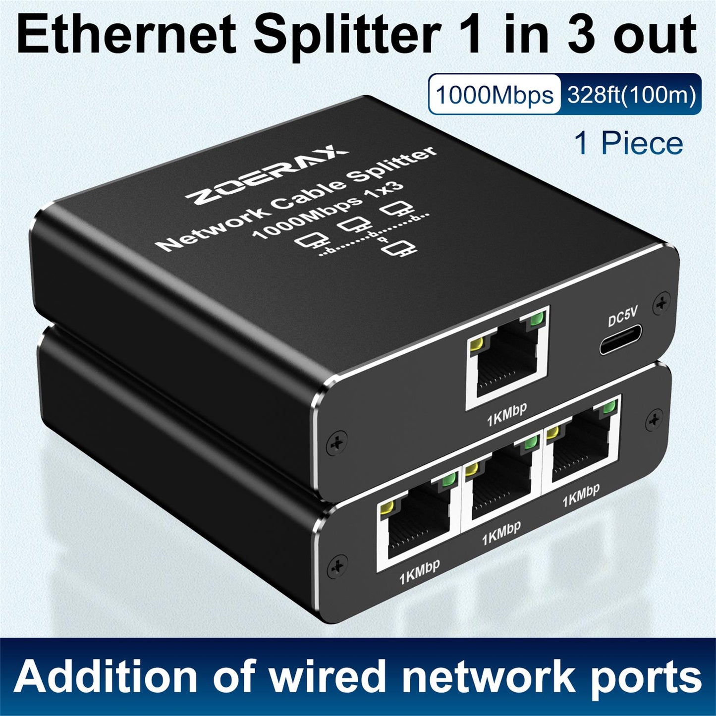 ZoeRax RJ45 분배기 1~2/3/4 이더넷 어댑터 인터넷 네트워크 케이블 연장기 RJ45 커플러 PC 노트북 TV 박스 라우터
