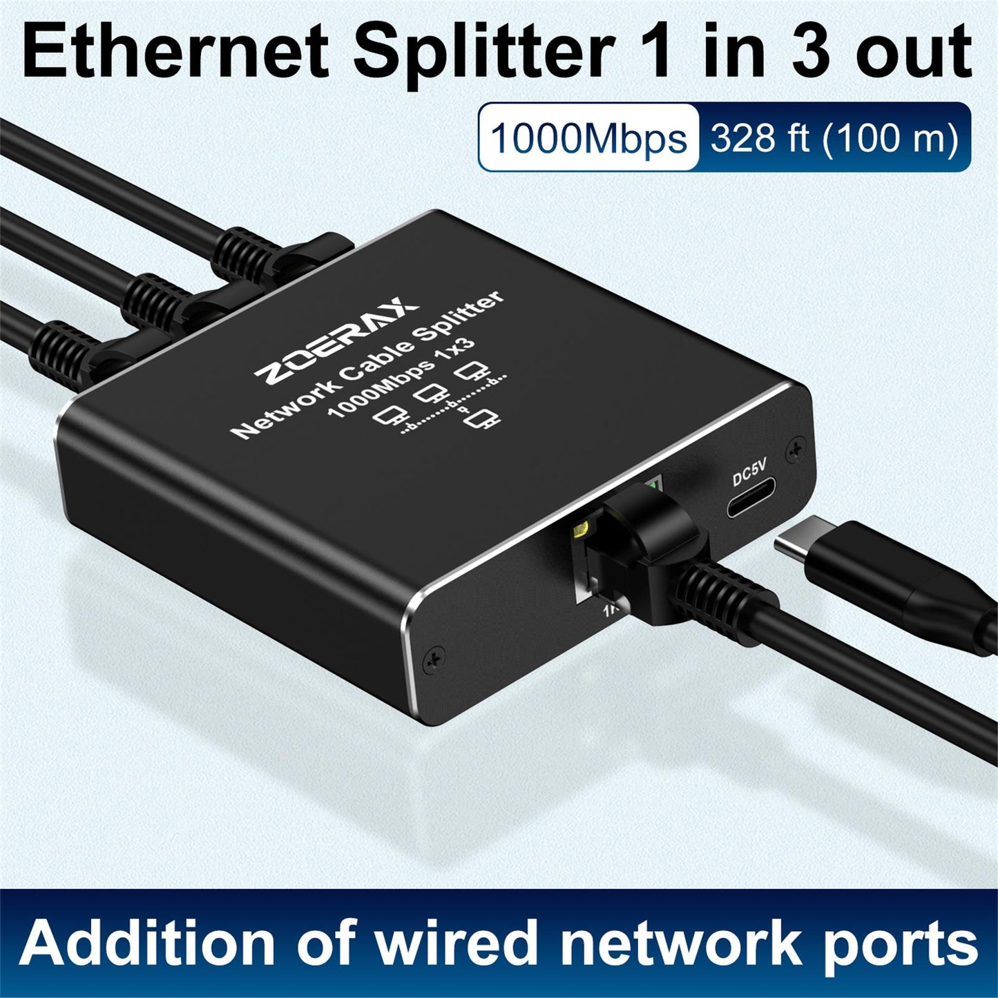 ZoeRax RJ45 분배기 1~2/3/4 이더넷 어댑터 인터넷 네트워크 케이블 연장기 RJ45 커플러 PC 노트북 TV 박스 라우터