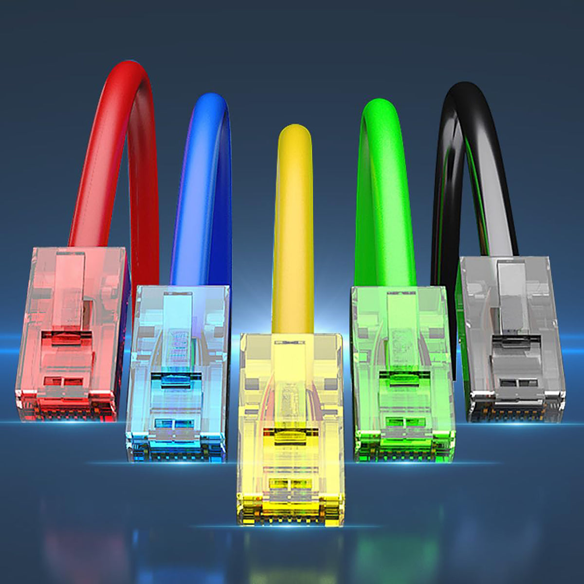 Modul Connector 100-Pack RJ45 Cat6 Pass Through Connector, Assorted Colors, RJ45 Modul ...