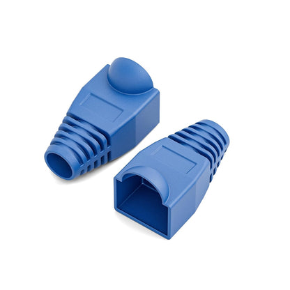 100-Pack Rj45 Strain Relief Boots Ethernet Network Cable Connector Plug Cover for Cat6 Cat5E Cat5(Blue)