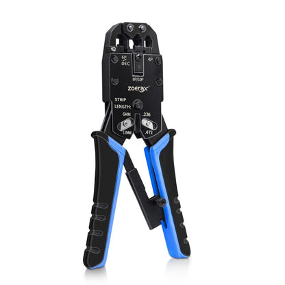 ZoeRax Multi-function RJ45 Crimping Tool, 10P/8P/6P-RJ11, RJ12, RJ45,RJ50 Crimper Cutter Stripper for Modular Plugs