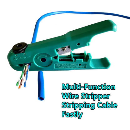 ZoeRax RJ45 패스스루 크림프 툴 키트 이더넷 크림퍼 Cat5 Cat5e Cat6 Cat6A Cat7 크림핑 툴 키트 RJ45 RJ11 와이어 스트리퍼 