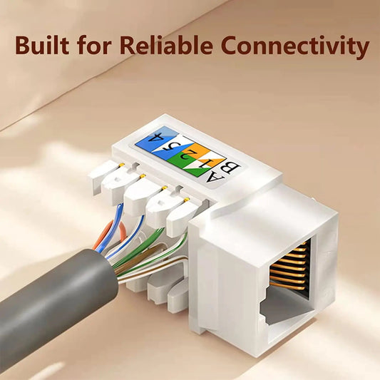 ZoeRax 10PCS,Cat6/5e Keystone Jack,RJ45 Keystone Jack,Cat6 Network Coupler,Ethernet Wall Jack(Not compatible with Patch Panel)
