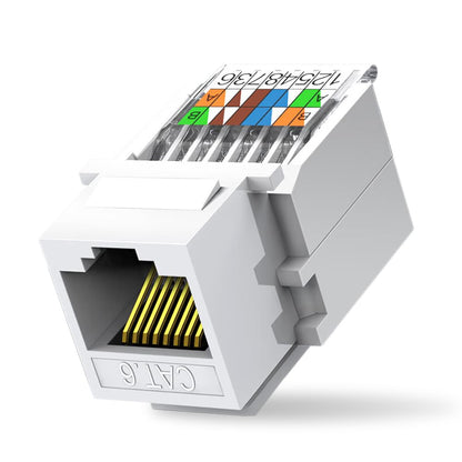 Комплект из 10 разъемов Cat6 RJ45 Keystone, не требующих инструментов для установки, соединительный модуль (не совместим с патч-панелью), белый 