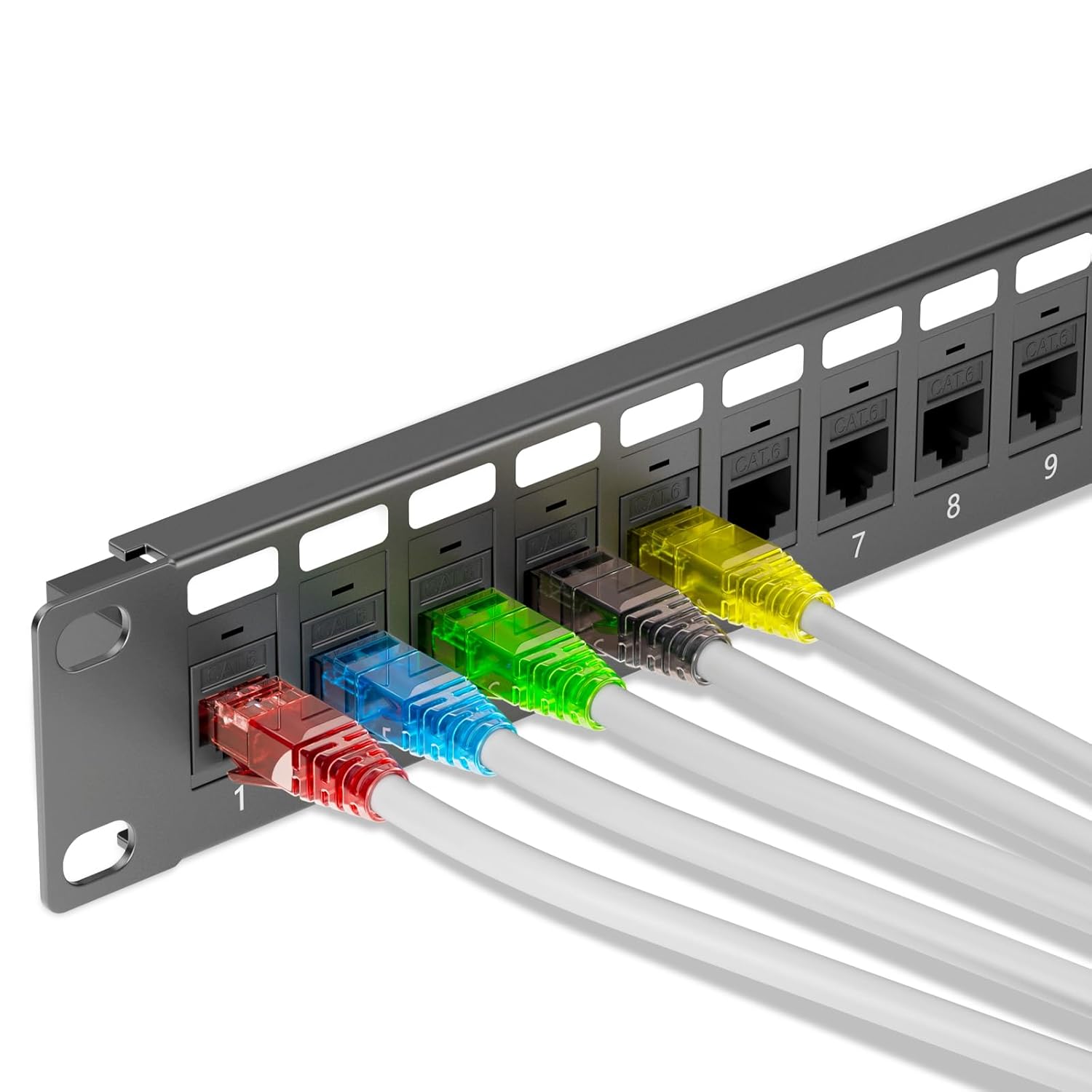 100 Pack RJ45 Strain Relief Boots, Assorted Colors, RJ45 Ethernet