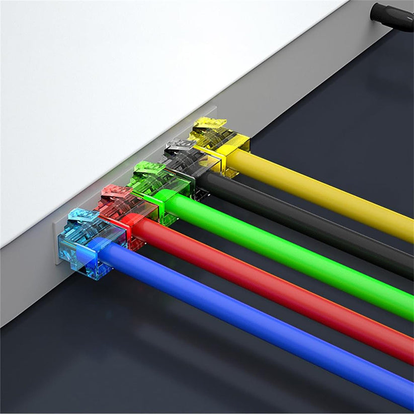 100-Pack RJ45 Cat6 Pass Through Connector, Assorted Colors, RJ45 Modul ...