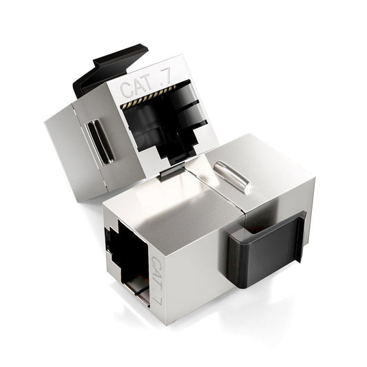 24-Pack CAT7 Coupler RJ45 Keystone Shielded Coupler, Shielded Female to Female RJ45 Inline Coupler Keystone Jack