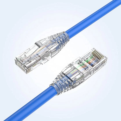 ZoeRax RJ45 Cat6 Pass Through Connectors and Strain Relief Boots, EZ to Crimp Modular Plug for Solid or Stranded Network Cable