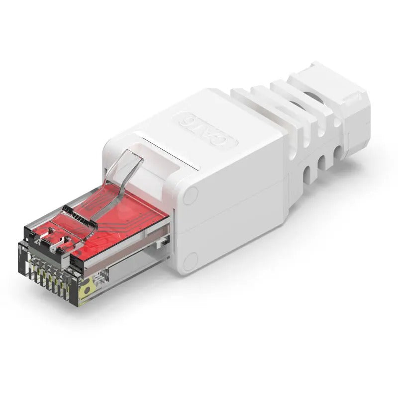 ZoeRax 10PCS Tool Free RJ45 CAT6 Connector Ethernet Termination Plugs, 23AWG to 26AWG Cable Internet Plug Installation Toolless