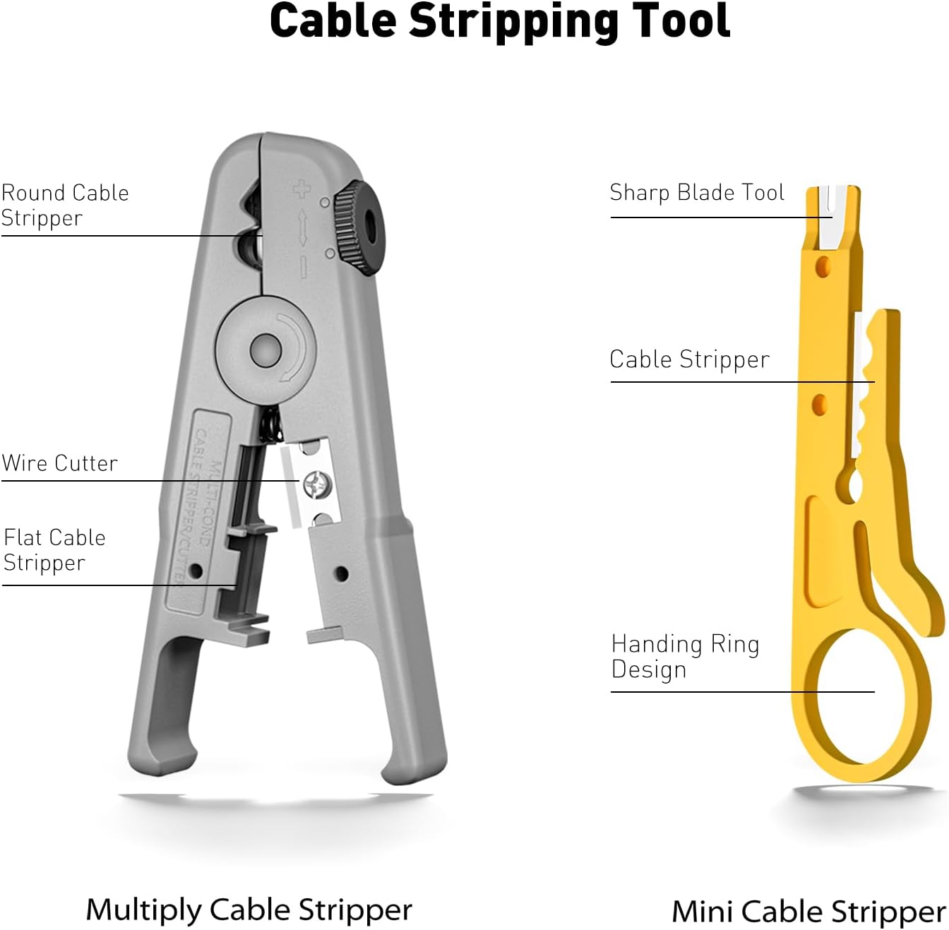 Cat7 RJ45 크림핑 도구, Cat7 Cat6 Cat5 패스스루 이더넷 크림핑 도구 키트, 케이블 테스터가 포함된 네트워크 크림핑 도구, 멀티플라이 스트리퍼, 블레이드, Cat6 커넥터 50개, 스트레인 릴리프 부츠 
