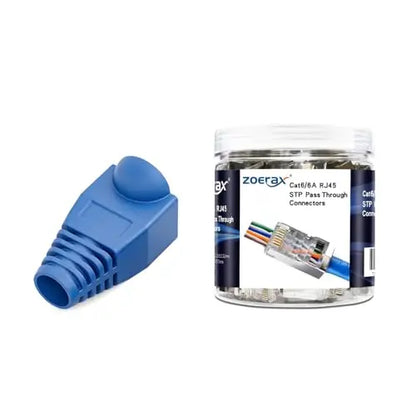 ZoeRax Tool-Free RJ45 CAT6 Connector - 23AWG to 26AWG Ethernet Termination Plug