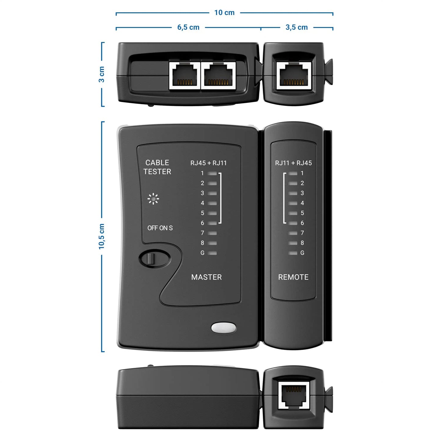ZoeRax Digital Network Cable Tester - RJ45 RJ11 Ethernet LAN Tester for Cat5 Cat6 Cat7