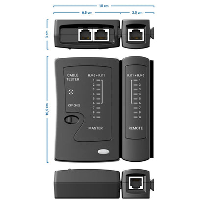 ZoeRax Digital Network Cable Tester - RJ45 RJ11 Ethernet LAN Tester for Cat5 Cat6 Cat7