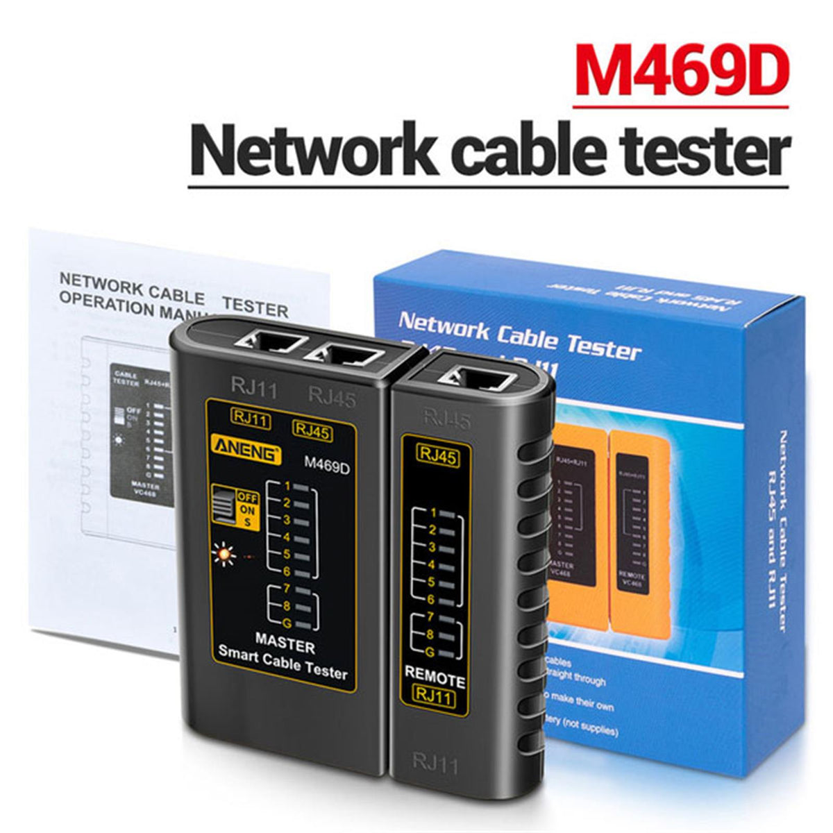 ZoeRax Network Cable Tester rj45 RJ11 Network LAN Ethernet RJ45 Cable Tester tool LAN Networking Tool network Repair