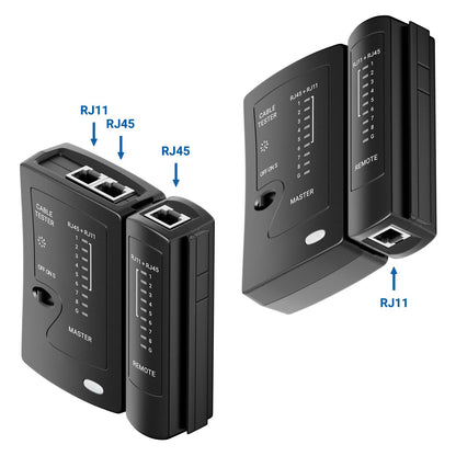 ZoeRax Network Ethernet Cable Tester for LAN RJ45 Cat5 Cat5e Cat6 Cat6a Cat7 UTP/Shielded Cable and RJ11 RJ12