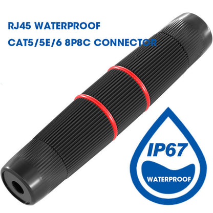 Экранированный водонепроницаемый разъем RJ45 ZoeRax IP68 Cat5/5e/6 8P8C Ethernet LAN-кабель-соединитель «мама-мама» для наружного использования