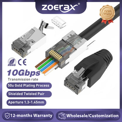 ZoeRax 1-Port RJ45 Keystone Wall Plate - Single Gang Faceplate