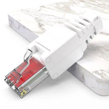 ZoeRax Tool Free RJ45 CAT6 Connector Reusable Ethernet Termination Plugs for 23AWG to 26AWG Cable Easy Internet Plug Fast Field Installation Toolless LAN Cable Ends DIY RJ 45