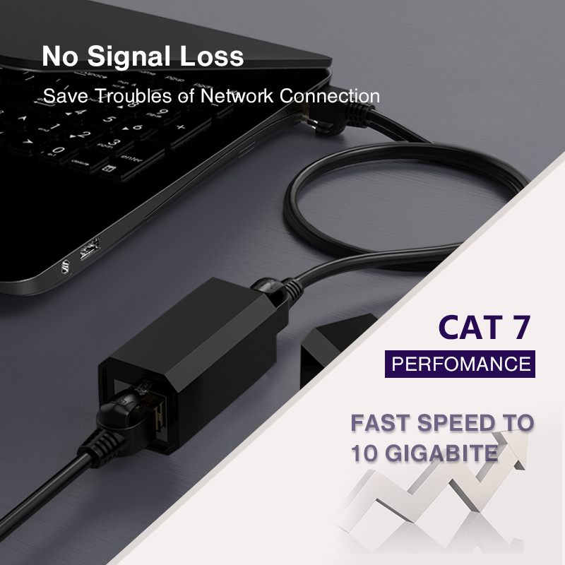 ZoeRax 2PCS RJ45 커플러, 이더넷 커플러, Cat7/Cat6/Cat5e/Cat5 이더넷 케이블 연장 어댑터 암-암용 인라인 커플러