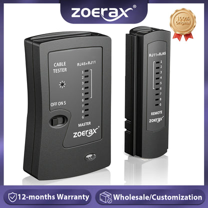 ZoeRax Digital Network Cable Tester - RJ45 RJ11 Ethernet LAN Tester for Cat5 Cat6 Cat7